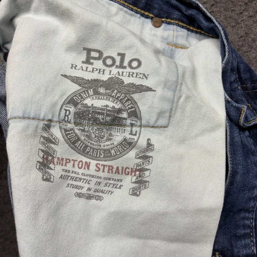 Polo Ralph Lauren Authentic Dungarees Mens Blue Straight Leg Jeans 44x30 Medium‎